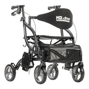 MD by Drive Fusion 2 in 1 Rollator/Transport Chair black