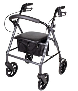 Carex Classics Portable Folding Steel Rollator with 8" Wheels