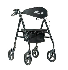 Drive Medical Carex Aspen Dual-Height Rollator with All-Terrain Wheels black