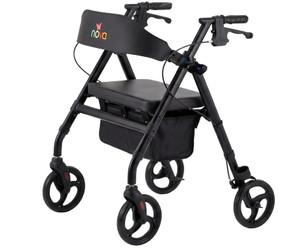 NOVA Vega Rollator Walker - Lightweight 18 lb Folding Mobility Walker, 8” Wheels black