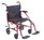rive Medical Fly Lite Lightweight  Aluminum Transport Chair red