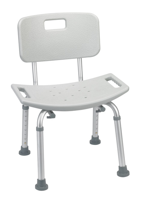 Drive Medical Bathroom Safety Shower Tub Bench Chair with Back, Gray Drive Medical Bathroom Safety Shower Tub Bench Chair with Back, Gray