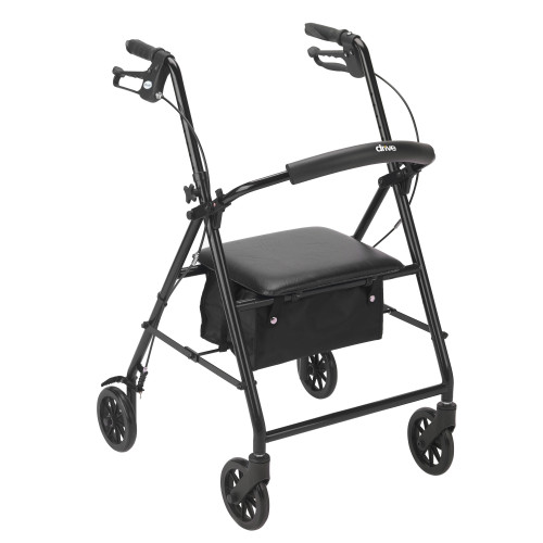 Drive Medical Rollator with 6" Wheels in Black Drive Medical Rollator with 6" Wheels in Black