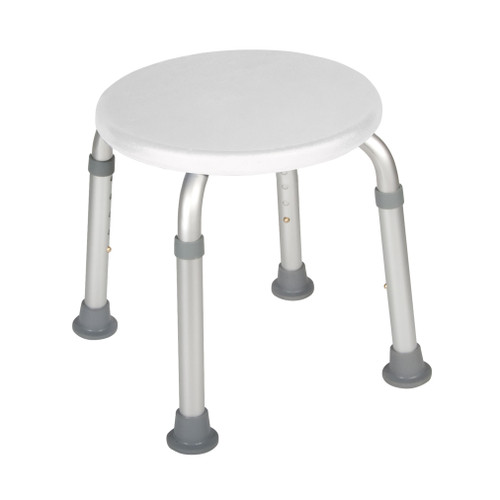 Drive Medical Adjustable Height Bath Stool, White Drive Medical Adjustable Height Bath Stool, White
