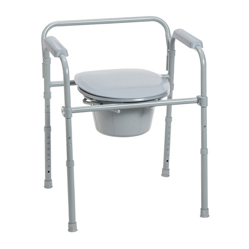 Drive Medical Steel Folding Frame Commode Drive Medical Steel Folding Frame Commode