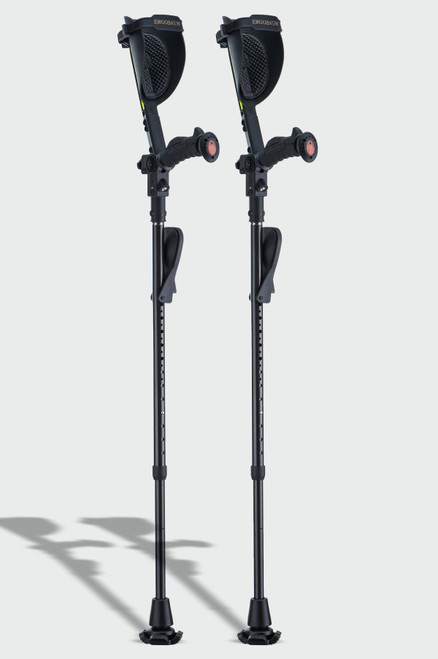 Ergoactives Ergobaum Carbon Fiber Black Mamba Adult Crutch (Pair) Ergoactives Ergobaum Carbon Fiber Black Mamba Adult Crutch (Pair)