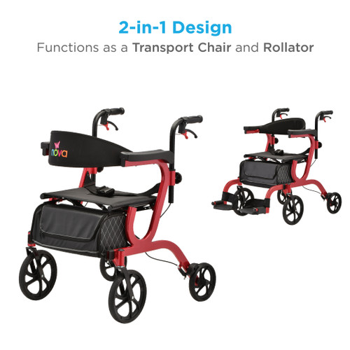 Nova Gemini 2 in 1 Hybrid Rollator and Transport Chair