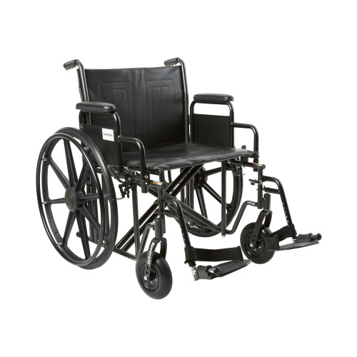 McKesson Bariatric Dual Axle Desk Length Wheelchair McKesson Bariatric Dual Axle Desk Length Wheelchair