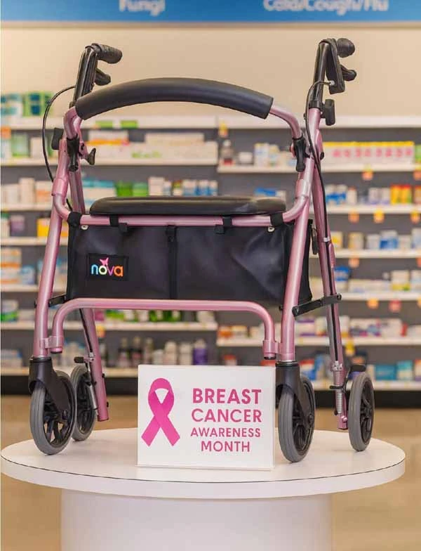Breast Cancer Awareness Month: Go Pink with SafeWell Medical Supply’s Pink Rollators