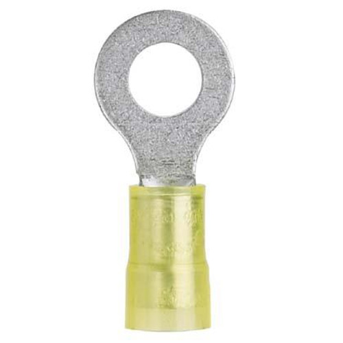 Nylon Crimp Yellow Ring Terminal 5/16"- 25pk