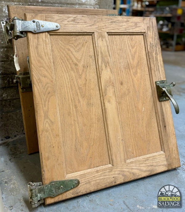 Antique Ice Box Door, Solid Oak with Original McCray Hardware