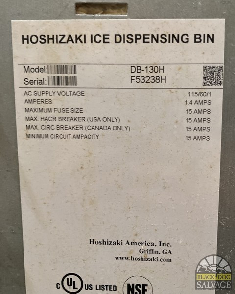 Ice Maker with Dispensing Bin, Hoshizaki KM-515MAH & DB-130H