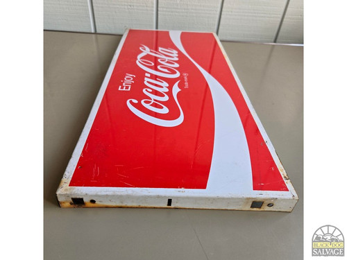Coca Cola Sign, Metal, Vending Machine Display - Black Dog Salvage