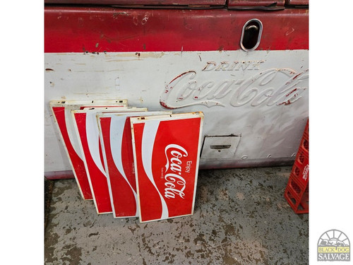 Coca Cola Sign, Metal, Vending Machine Display - Black Dog Salvage