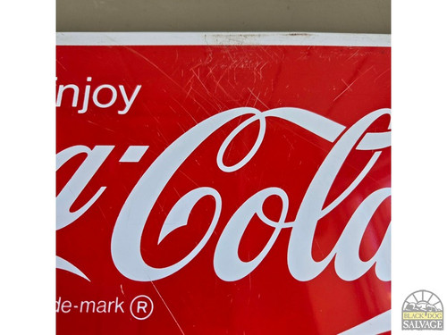 Coca Cola Sign, Metal, Vending Machine Display - Black Dog