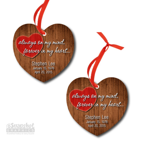 Forever In My Heart - Heart Metal Ornament