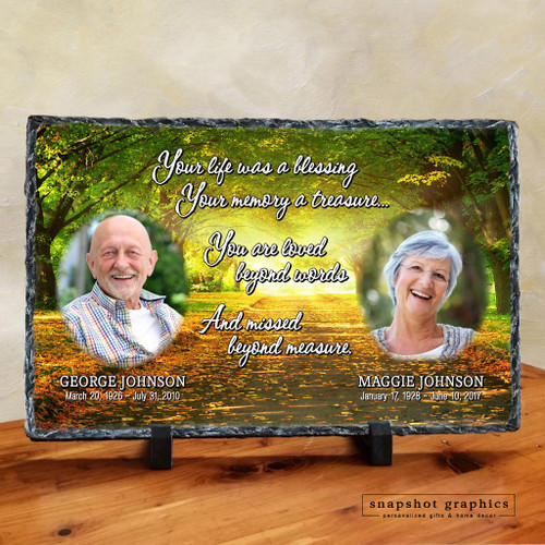 Your Life Was A Blessing - Path Two Photo Memorial Stone