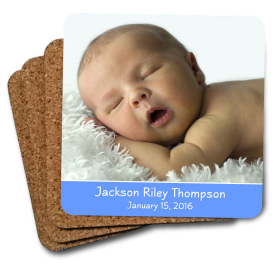 baby coaster set blue