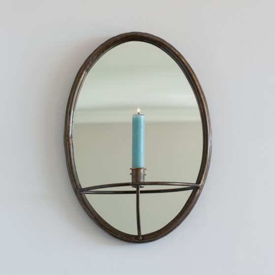 Oval Mirror Candle Holder