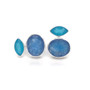 Blue Eyes Earrings silver