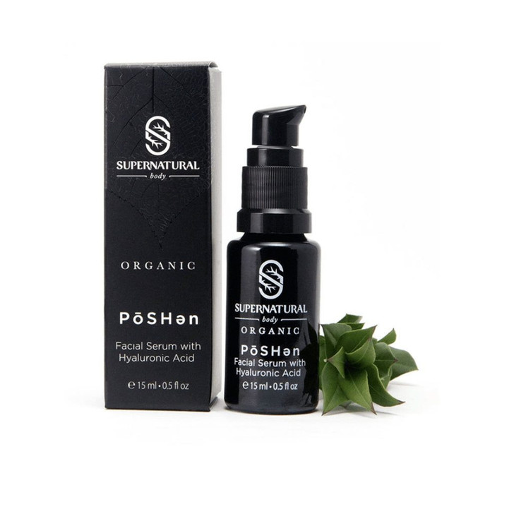 Supernatural Body | PōSHən Facial Serum with Hyaluronic Acid with Box