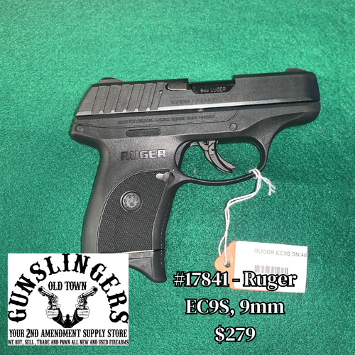 Ruger EC9S, 9mm handgun, $279, NEW, #17841