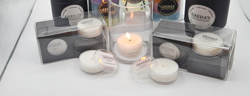six scent sampler pack of oversized tea lights