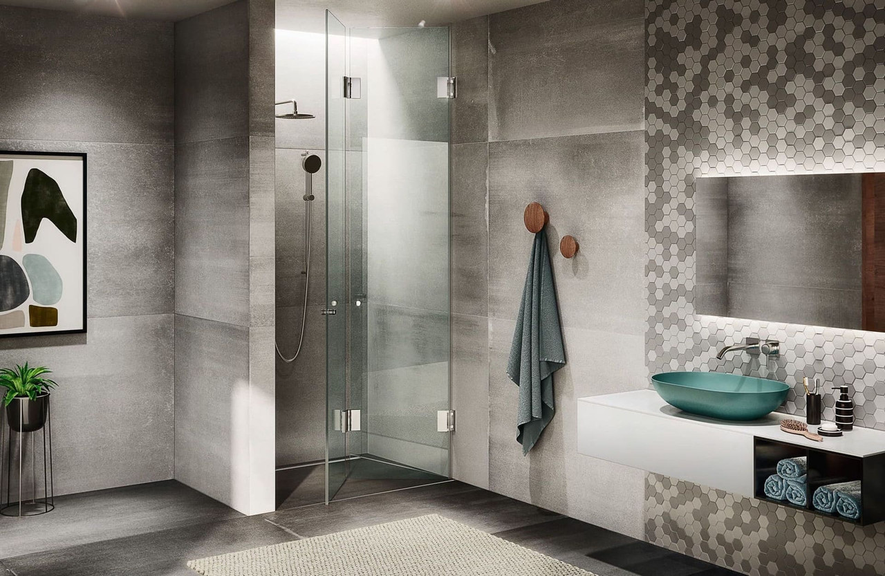 Duschkabine mit Faltwand