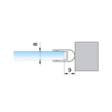 Streifdichtung 90° / seitliche Duschdichtung