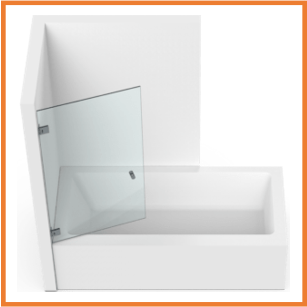 Duschabtrennung auf Badewanne