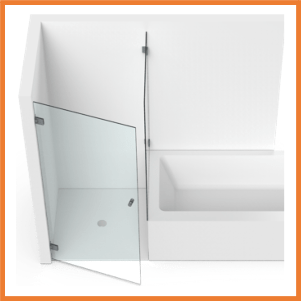 Dusche neben Badewanne