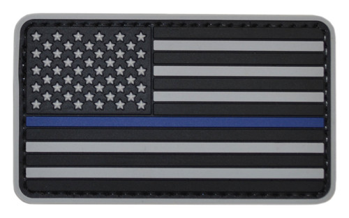 Tru-Spec Thin Blue Line on Gray US Flag Patch