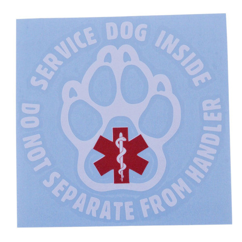 Service Dog Inside Paw Decal