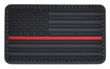 Tru-Spec Thin Red Line on Black US Flag Patch