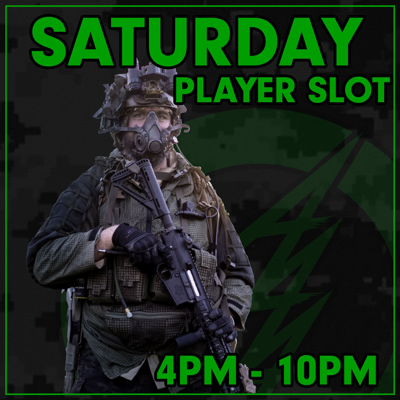 Saturday Player Slot | 4PM - 10PM