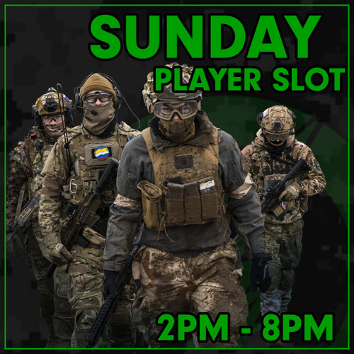 Sunday Player Slot | 2PM - 8PM