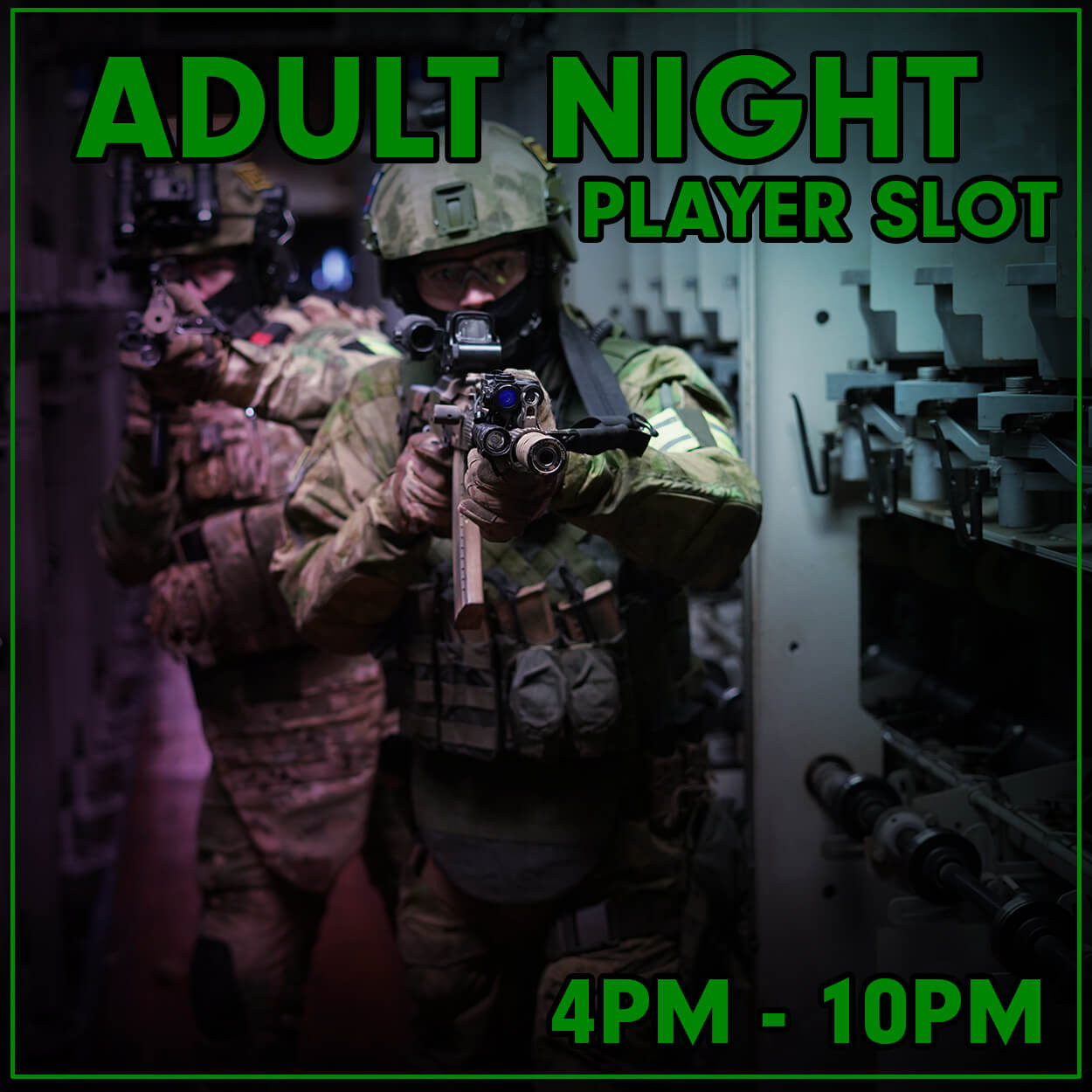 Adult Night Player Slot | Select Wednesdays of Each Month 4PM - 10PM