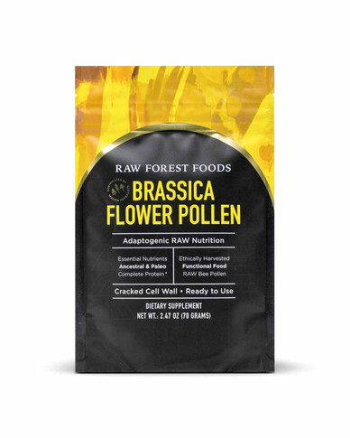 RAW Brassica Flower Pollen — Deep Functional Nutrition, Adaptogenic — Cracked Cell Wall, Non-Irradiated — 70 Grams