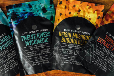 RAW Forest Foods Reishi Buddha Blend — Reishi Spores and Extract Powder — Ready to Use