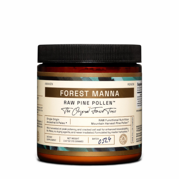 Forest Manna RAW Pine Pollen™ Powder – 70 Jar