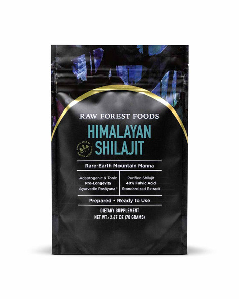 Himalayan Shilajit Extract Capsules — Ayurvedic Rasāyana Endocrine Support — 40% Fulvic Acid — 70 Grams