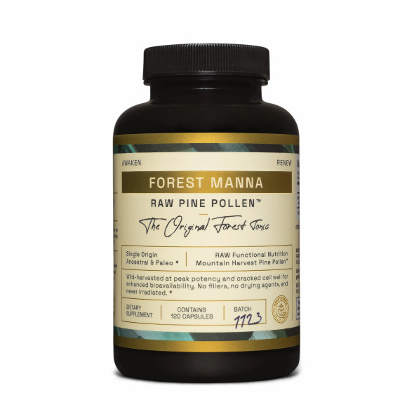 Forest Manna RAW Pine Pollen™ Capsules – 120 Count