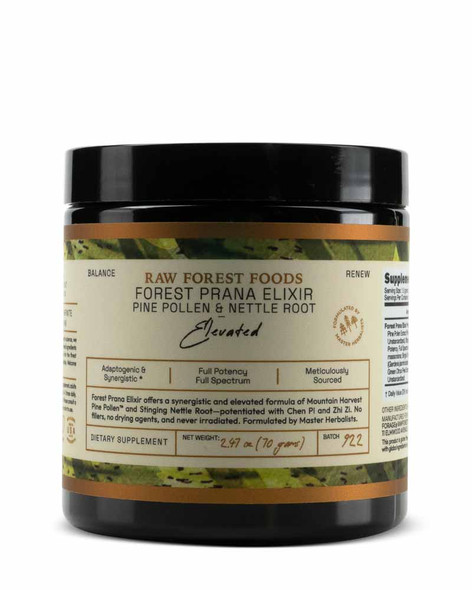 Forest Prana Elixir Pine Pollen and Stinging Nettle Root Powder — Advanced Synergistic Support — 70 Grams