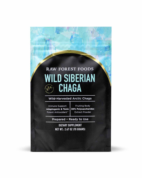 Siberian Chaga Extract Powder — Immune System Support — Wild-Harvested, 30% Polysaccharides — 70 Grams