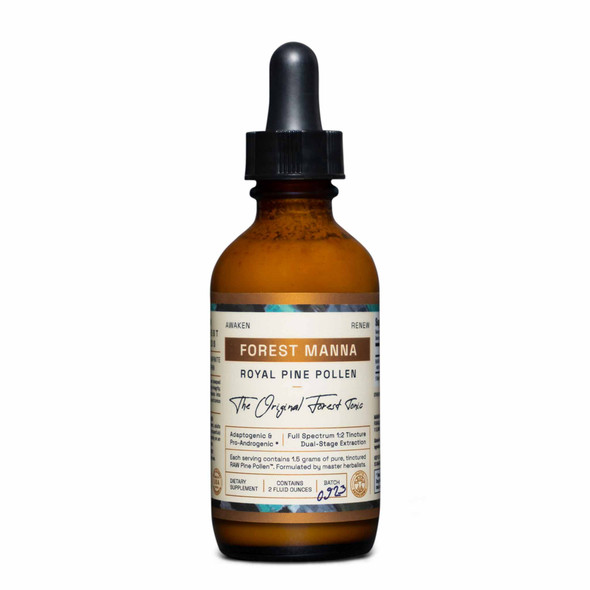 Forest Manna Royal Pine Pollen Tincture – 1:2 Extract – 2 and 4 Fl. Ounce Bottles