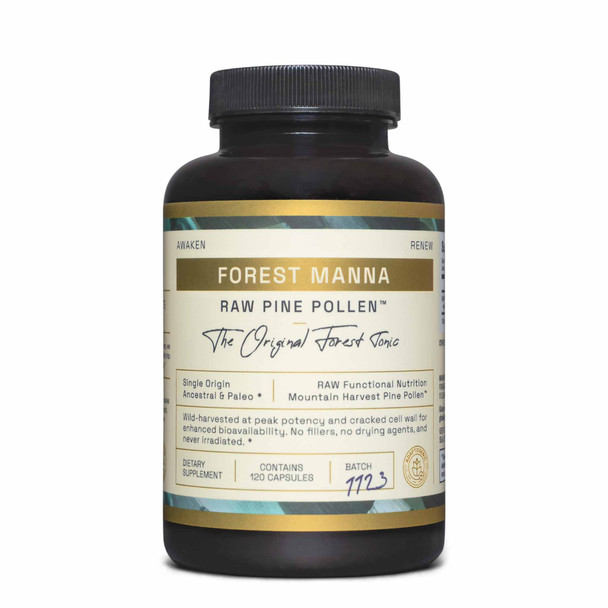 Forest Manna RAW Pine Pollen™ Capsules – 120 Count