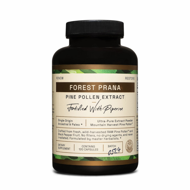 Forest Prana Pine Pollen 50:1 Extract Capsules – 120 Count