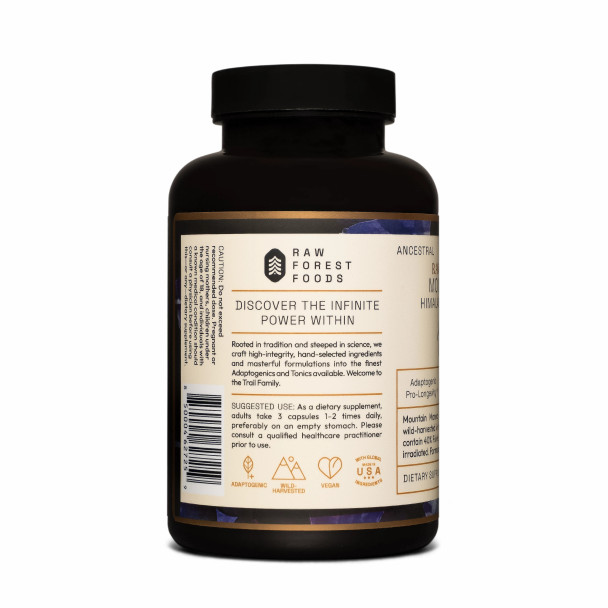 Himalayan Shilajit Extract Capsules — Ayurvedic Rasāyana Endocrine Support — 40% Fulvic Acid — 120 Count