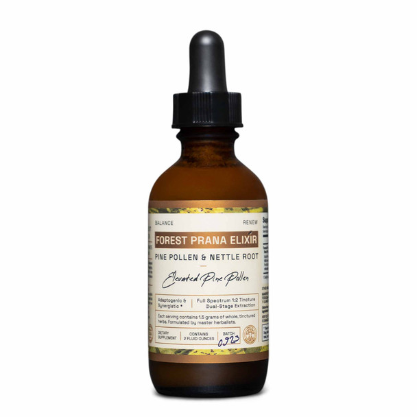 Forest Prana Pine Pollen and Nettle Root Elixir Tincture – 1:2 Extract – 2 Fl. Ounce Bottle
