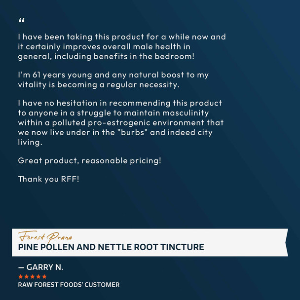 Forest Prana Pine Pollen and Nettle Root Elixir Tincture – 1:2 Extract – 2 and 4 Fl. Ounce Bottles